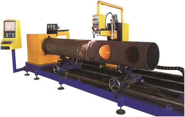 Tagliatrice del tubo di CNC di 3 assi che taglia i tubi d'acciaio rotondi con alta precisione