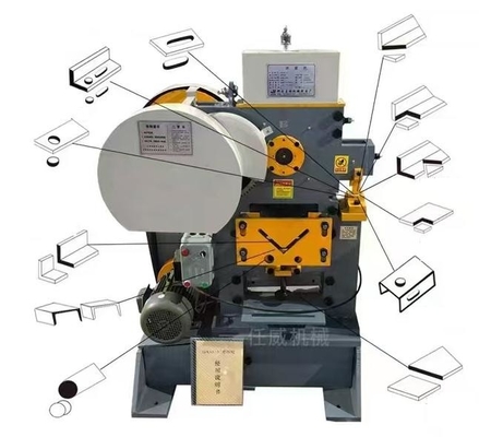 Piccole macchine combinate per perforare e tagliare per acciaio rotondo