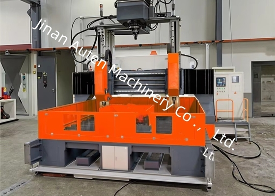 Forza di serraggio 7.5KN, foratrice automatica CNC per piastre, larghezza scanalatura a T 28mm, potenza di raffreddamento 0.45KW