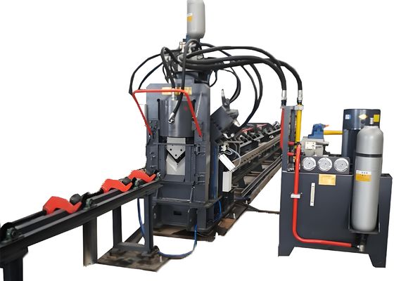 Punzonatrice idraulica automatica CNC ad alta velocità, marcatura, taglio, macchina per foratura angolare a 3 assi CNC, piastra di collegamento in acciaio per comunicazioni