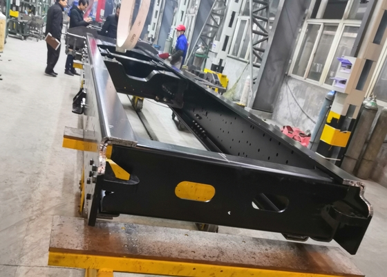 Linea di produzione punzonatura lamiere CNC con forza nominale di 120 tonnellate, 25 moduli per travi piatte di camion