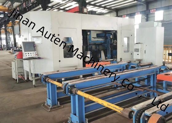 5-30mm Diametro di perforazione Intervallo 3D CNC H Beam Perforazione Tapping And Sawing Machine Line BT40 Fuso di perforazione