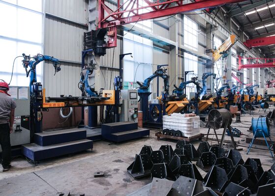 46m/Min Rotation Speed Tower Foot Welding Robot 4500*3500*3000mm Overall Machine Dimension