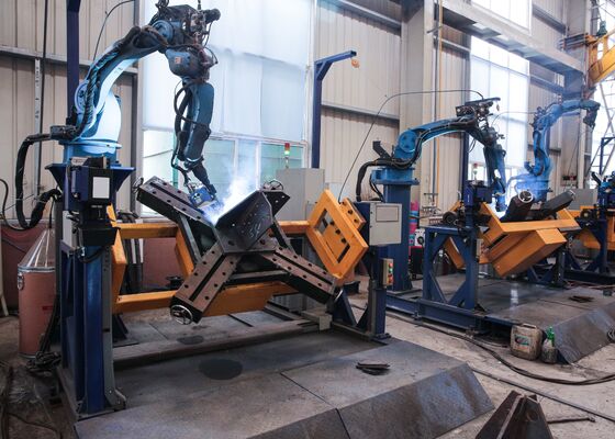 Saldare la base delle torri di trasmissione utilizzare Cnc Torre piedi robot di saldatura 2pcs tavoli da lavoro
