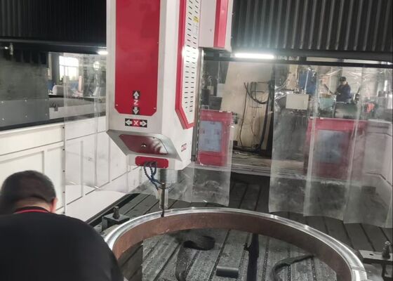 PHD4080 Cnc Gantry-Type Mobile CNC Perforazione fresatura macchina di lamiera di acciaio flange scambiatore di calore