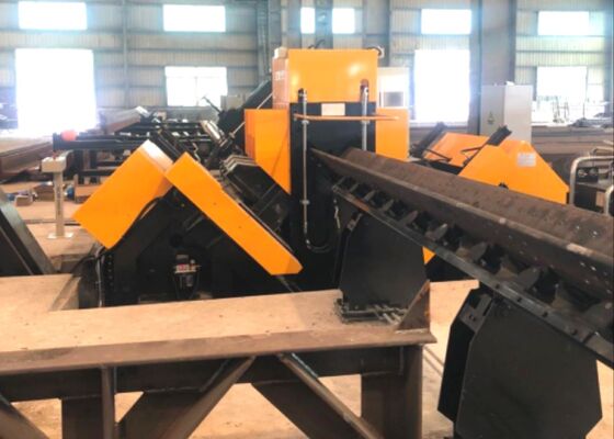 Macchine CNC per linee angolari dimensioni in acciaio angolare fino a 250x250x32m con capacità di marcatura di perforazione