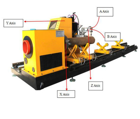 Alta velocità 8 macchine di smussatura di taglio del tubo d'acciaio di CNC di asse per tutti i profili