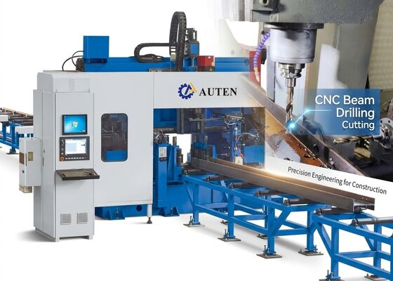 Centro di perforazione per travi strutturali CNC a 3 mandrini totali Potenza motore mandrino 11/15KW