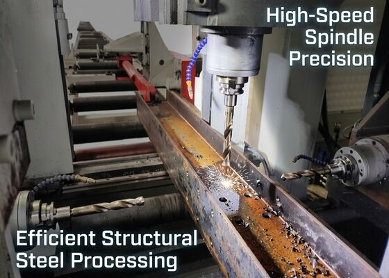 Modello BHD500/3 CNC H-Section Steel Combined Processing Machine 100~3000r/Min Velocità del mandrino