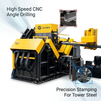 40 mm Max diametro di perforazione Cnc angolo macchina di perforazione in acciaio linea con raffreddamento esterno