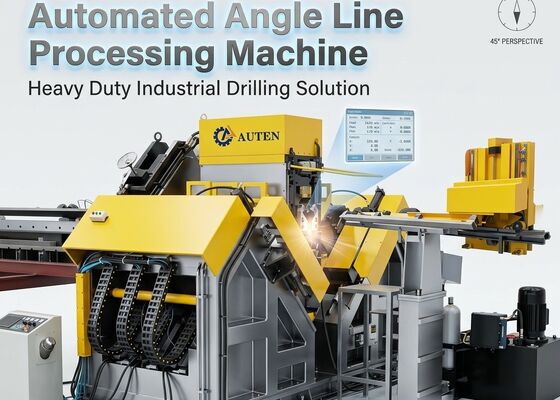 Utilizzato per la struttura in acciaio Cnc angolo di trivellazione linea di macchina in acciaio con sistema idraulico