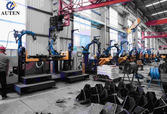 Macchina per saldatura robotizzata con doppio posizionatore e gantry a cinque assi per la saldatura di torri di trasmissione