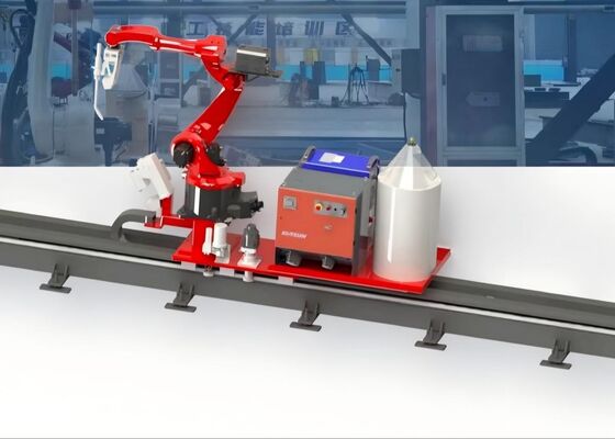 2010mm Arm Span Ortogonal Rail Welding Robot per colonna in acciaio a forma di H