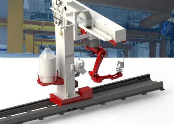 ± 0,07 mm Ripetibilità Robot di saldatura a rotaia inversa Macchina 180000Lux Resistenza alla luce
