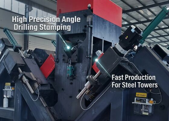 Macchina intelligente di perforazione e marcatura angolare CNC con 6 teste di perforazione