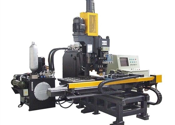 Macchina per punzonatura, marcatura e foratura di piastre CNC con tre stazioni di matrici per lamiere d'acciaio